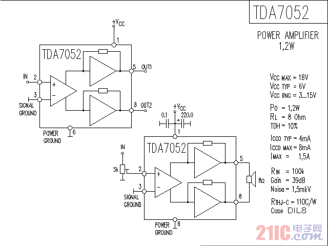 TDA7052 集成音頻放大 .gif