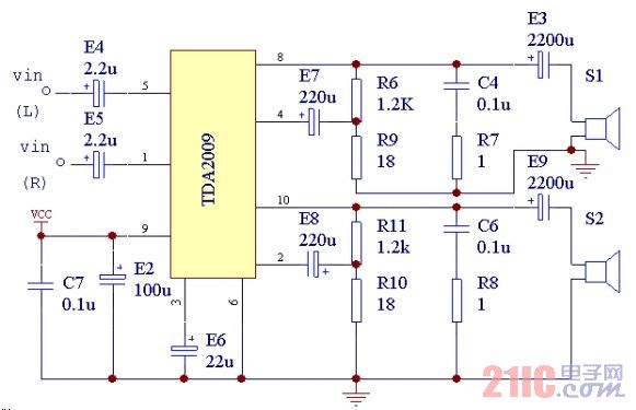 TDA2009單電源功放電路圖.jpg