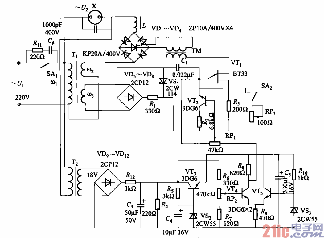 93.晶閘管控制的交流穩(wěn)壓電源電路之二.gif