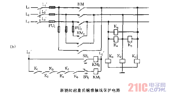 新穎的起重機(jī)銅滑觸線(xiàn)保護(hù)電路_2.gif