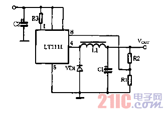 LT1111組成降壓模式電路圖.gif