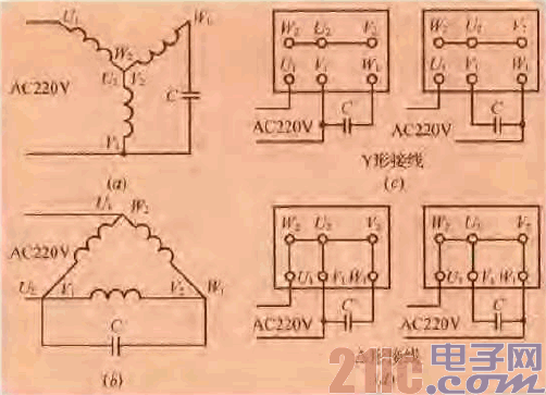 36.一款三相異步電機(jī)改單相電源工作電路.gif