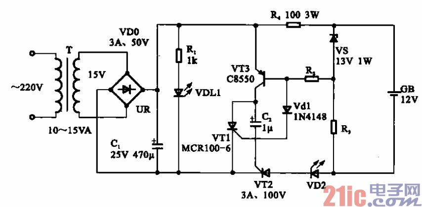 78.簡易自動斷電電池充電電路.gif