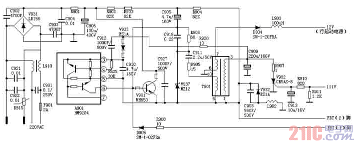 日立NP84C機芯電源電路圖.gif