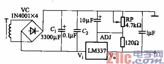 59.輸出電壓可調(diào)的穩(wěn)壓電源電路之四.gif