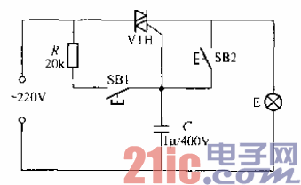 19.照明燈停電自鎖開關電路.gif