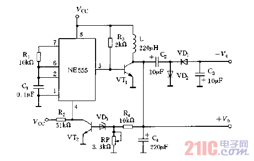 可調(diào)雙極性升壓型穩(wěn)壓電源電路圖.gif