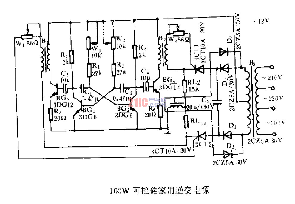 100W可控硅家用逆變電源.gif
