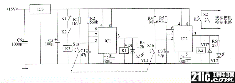 工業(yè)用X射線探傷機(jī)延時(shí)控制開關(guān)電路圖