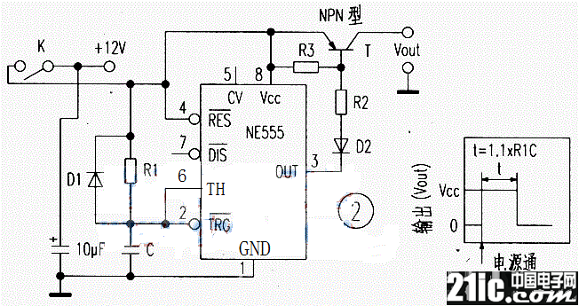 電源延遲接通電路
