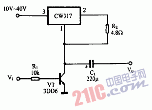 巧用CW317作高增益放大器電路圖
