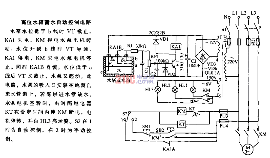 商位水箱蓄水自動控制電路.gif