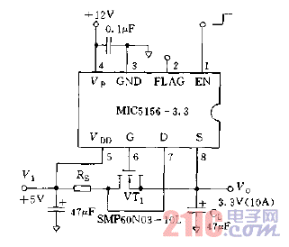 采用MIC5156構(gòu)成的電源電路圖.gif