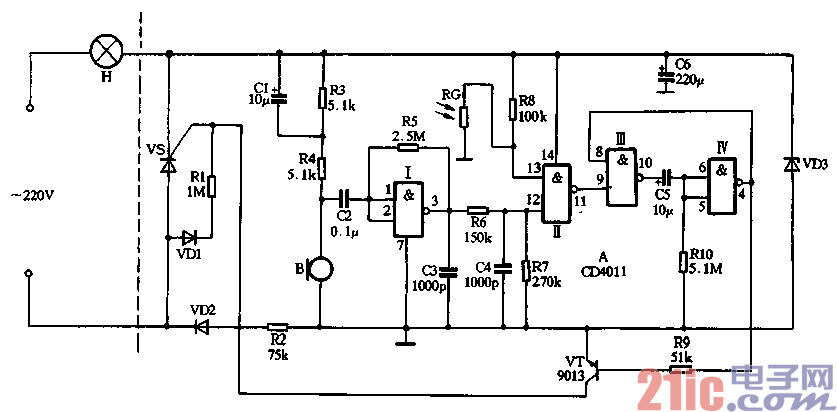 17.用CD4011制作聲光雙控延遲電燈（1）.gif