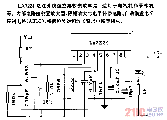 LA7224（電視機(jī)和錄像機(jī)）紅外線遙控接收前置放大電路.gif