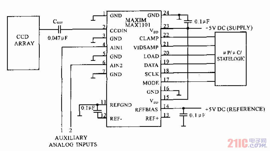 MAX1101與單片機(jī)連接典型電路.gif