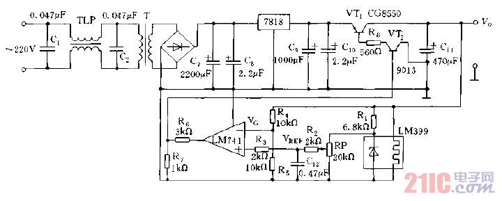高精度穩(wěn)壓電源電路圖.gif