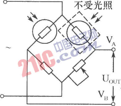 光敏電阻組成橋式光電檢測器