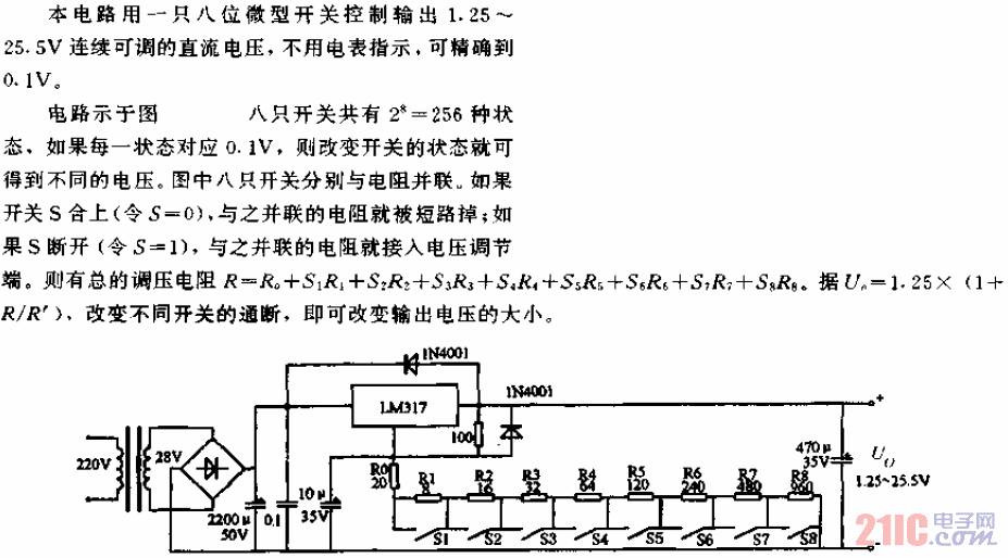 0.1V步進(jìn)穩(wěn)壓電源電路.gif