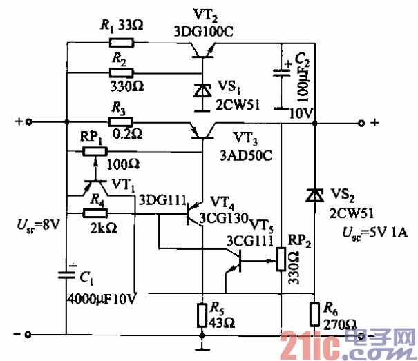 108.帶過電流和短路保護(hù)的穩(wěn)壓電源電路之二.gif