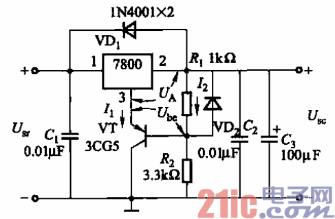 53.上調式可調穩(wěn)壓電源電路.gif