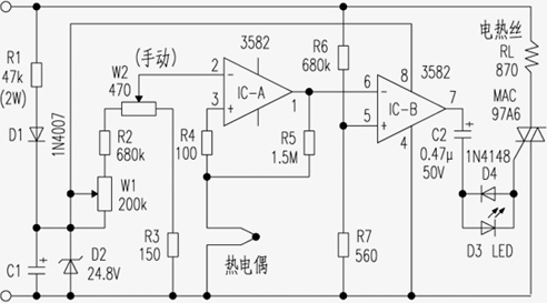恒溫電烙鐵的設(shè)計圖