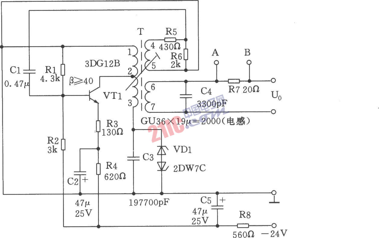 1.8kHz信號(hào)發(fā)生器電路