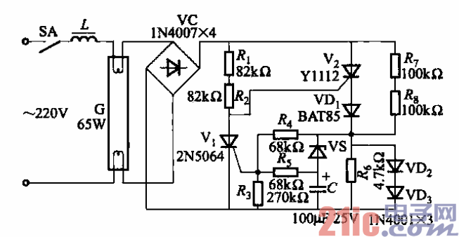 11.熒光燈電子鎮(zhèn)流器電路之一.gif