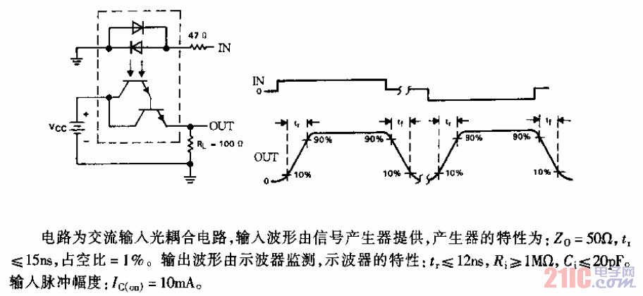 TIL187-1至TIL187-4／TIL188-1／TIL188-4型交流輸入光耦合器／光隔離電路.gif