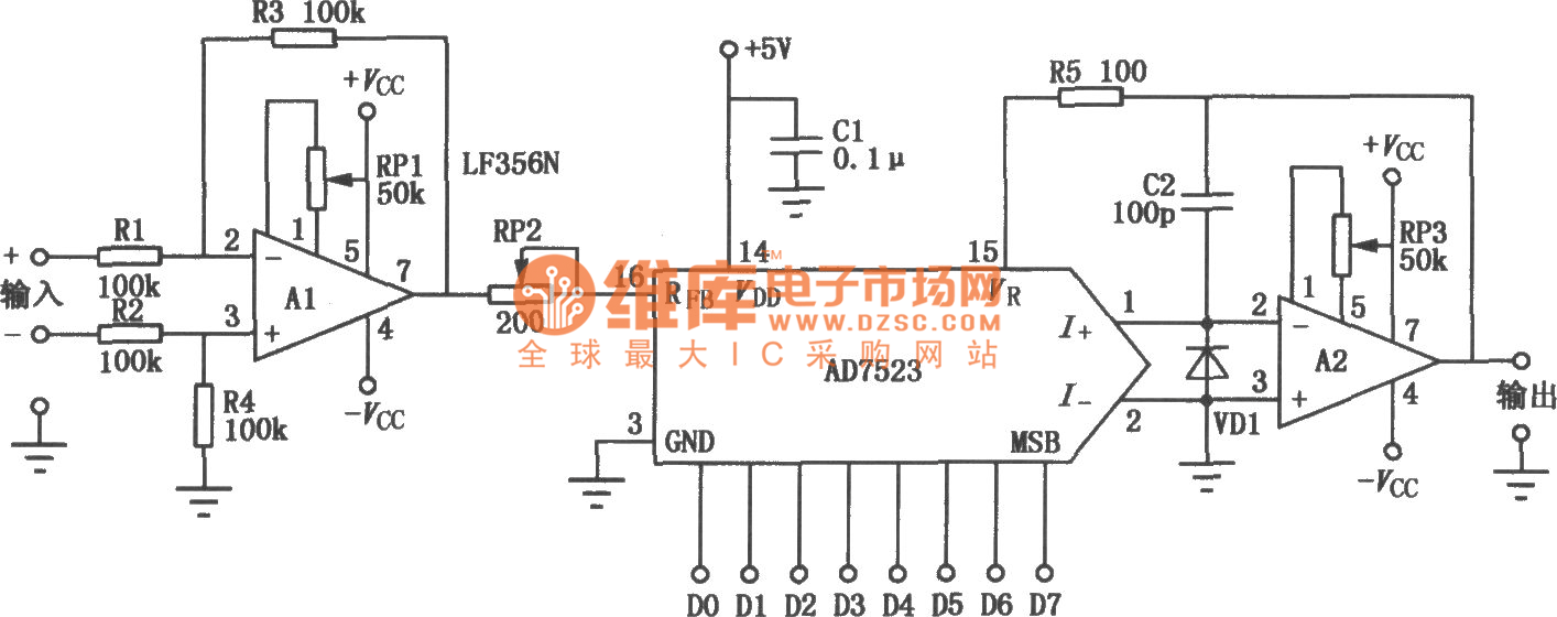 可編程增益放大器的電路