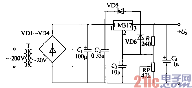 24.三端可調(diào)式直流穩(wěn)壓電源電路.gif