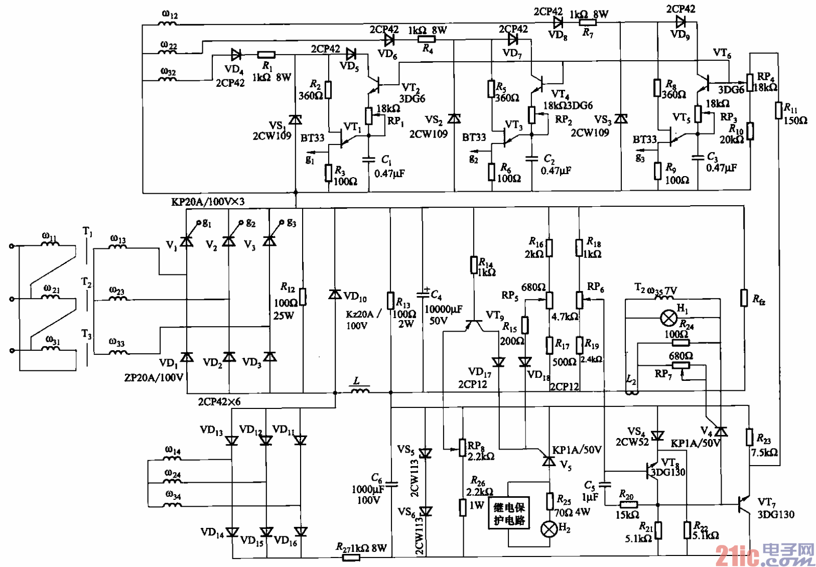75.12V晶閘管可調(diào)式穩(wěn)壓電源電路.gif
