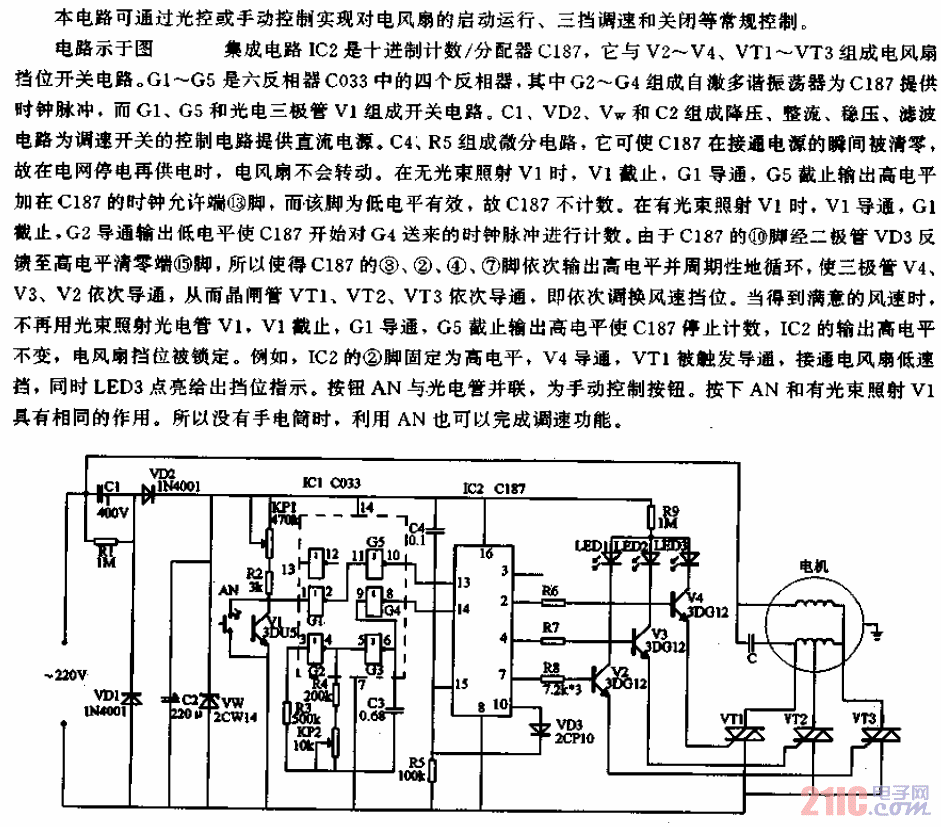 電風(fēng)扇光控調(diào)速開關(guān)電路.gif