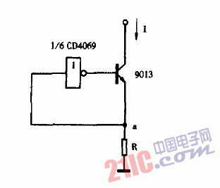 巧用CD4069作恒流源電路圖