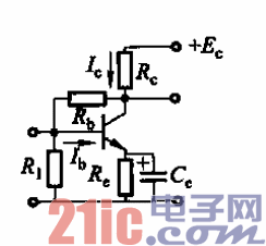 表15-4.三極管基準(zhǔn)基本偏置電路-混合負(fù)反饋式.gif