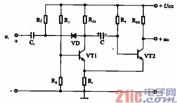 32.射極耦合單穩(wěn)態(tài)觸發(fā)器電路.gif