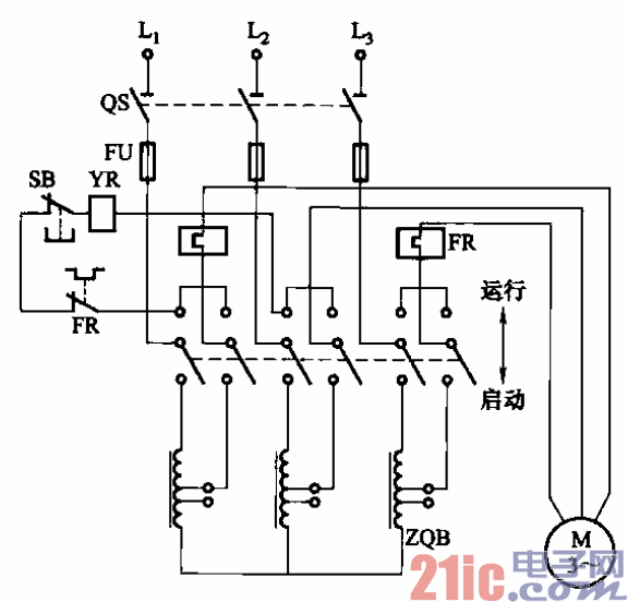 47.QJ3系列手動(dòng)操作自耦降壓?jiǎn)?dòng)電路.gif