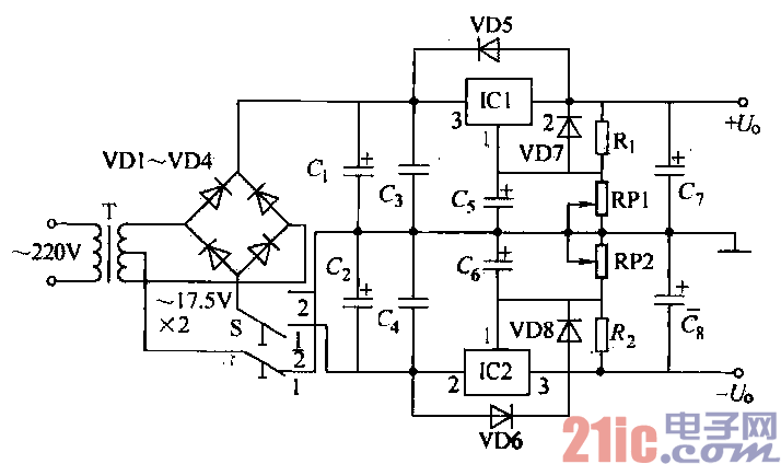38.雙路可調(diào)電源電路.gif