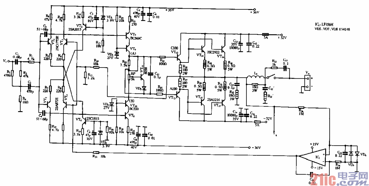 35.純甲類直流功放電路.gif