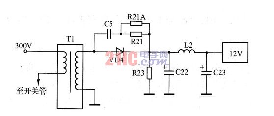 開關(guān)電源輸出部分電路圖.jpg