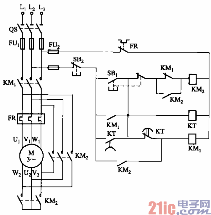 38.按鈕控制Y-△降壓?jiǎn)?dòng)電路之二.gif
