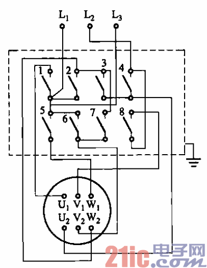 36.QX1、QX2系列磁力啟動(dòng)器Y-△降壓?jiǎn)?dòng)電路.gif