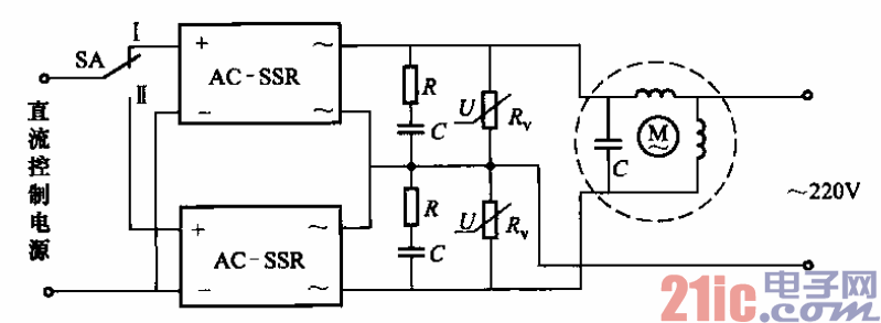 14.固態(tài)繼電器控制電動機(jī)正反向運(yùn)轉(zhuǎn)電路.gif