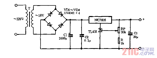 MC7805與TL431組成的可調(diào)穩(wěn)壓電源.gif