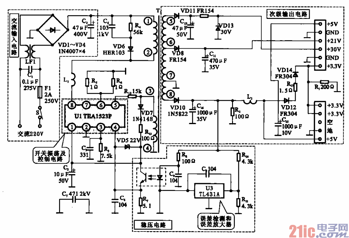 63.東仕IDS-2000F機(jī)頂盒的開關(guān)電源電路.gif