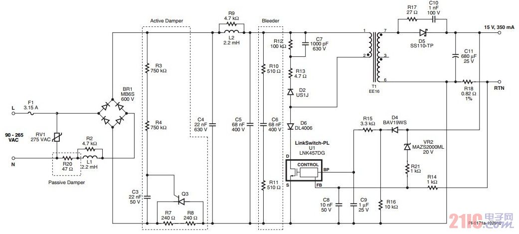 LinkSwitch-PL系列LED驅(qū)動(dòng)器電路.jpg