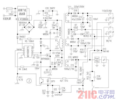 mc44608彩電電源控制器電路.gif