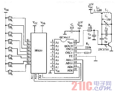 遙控?zé)魺o線發(fā)射器電路圖.gif