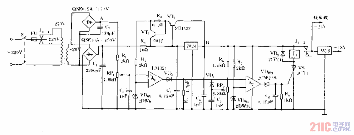 電壓比較器LM334在電源電路中的應用電路圖.gif