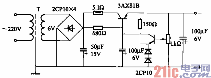 24.3至6V、200mA可調(diào)式穩(wěn)壓電源電路.gif